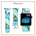 Laffav Compatible with Apple Watch Bands 40mm 38mm for Women Waterproof Durable-Cyan Galaxy
