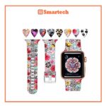 Laffav Compatible with Apple Watch Bands 40mm 38mm for Women Waterproof Durable-Classic Flower